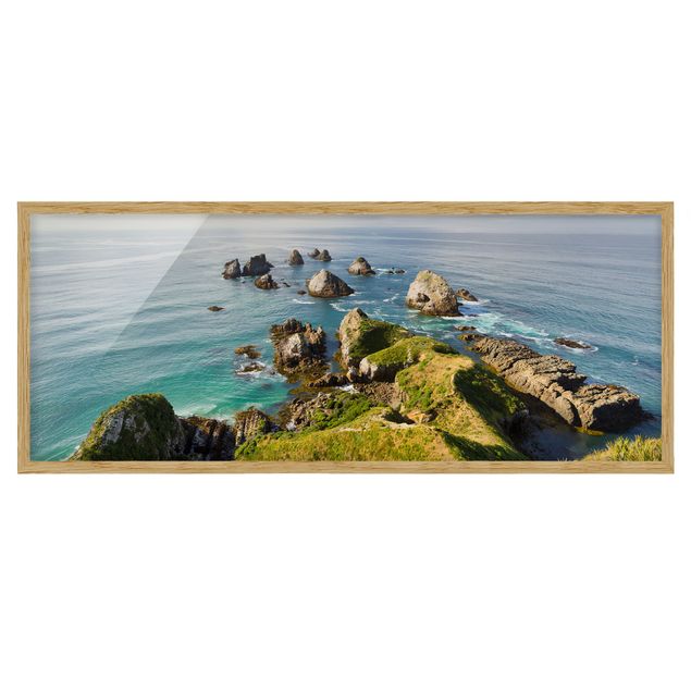 Framed poster - Nugget Point In New Zealand