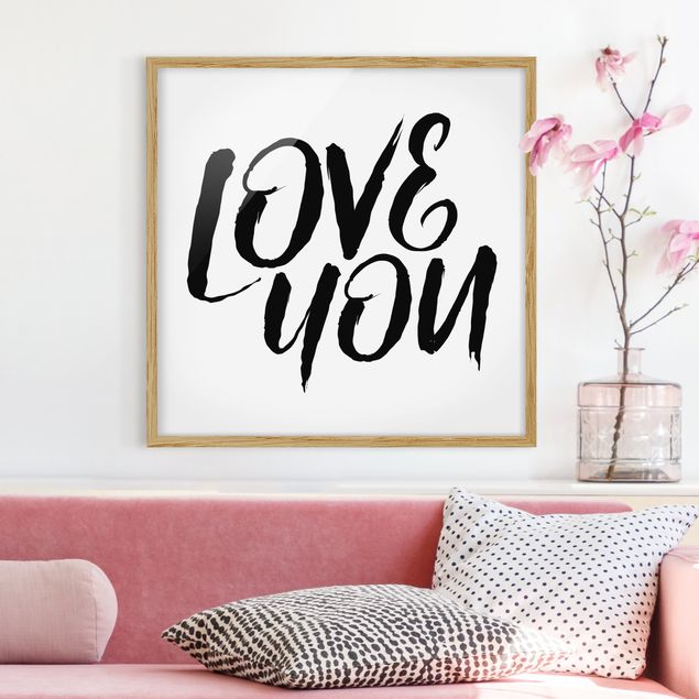 Framed poster - Love You