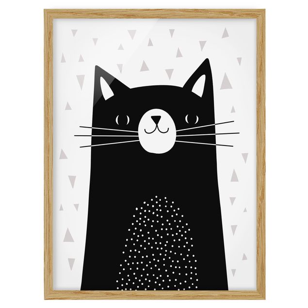 Framed poster - Zoo With Patterns - Cat