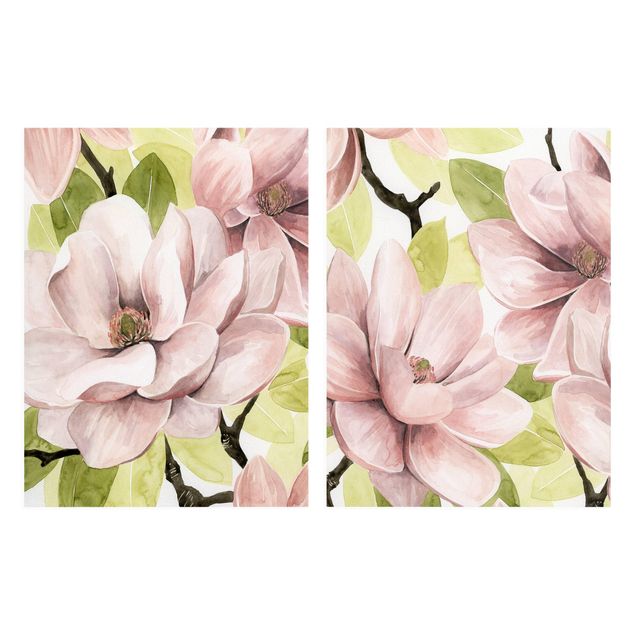 Print on canvas - Magnolia Blush Set I