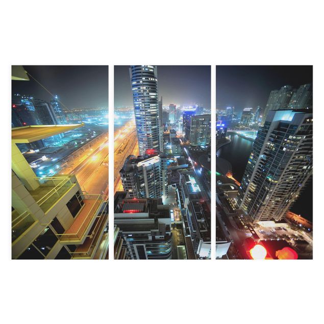 Print on canvas 3 parts - Dubai Lights