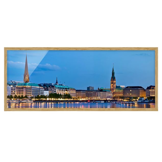 Framed poster - Hamburg Skyline