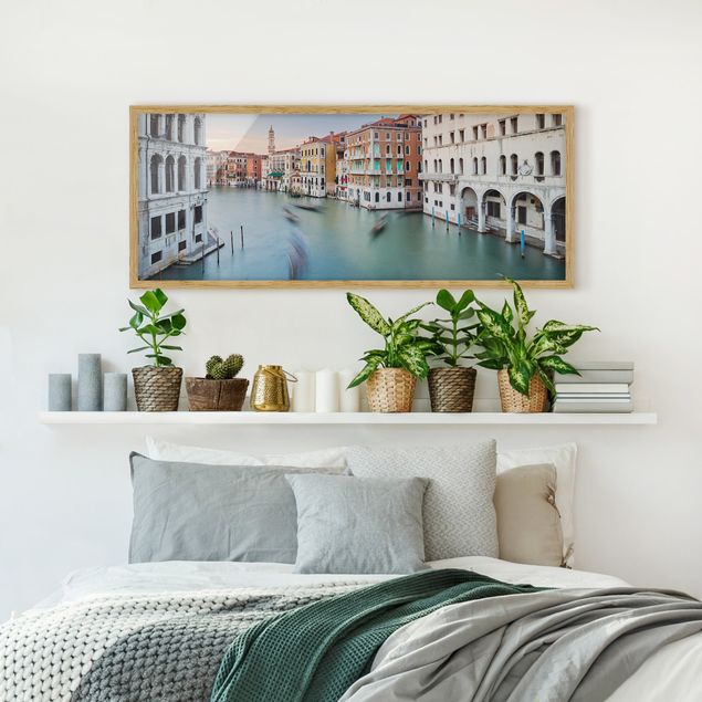 Framed poster - Grand Canal View From The Rialto Bridge Venice