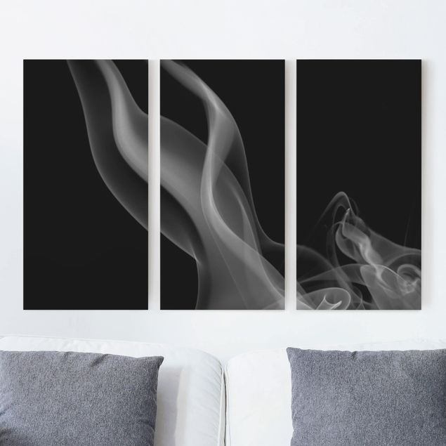 Print on canvas 3 parts - Silver Smoke