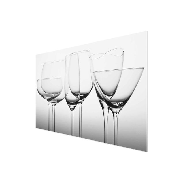 Glass print - Fine Glassware Black And White