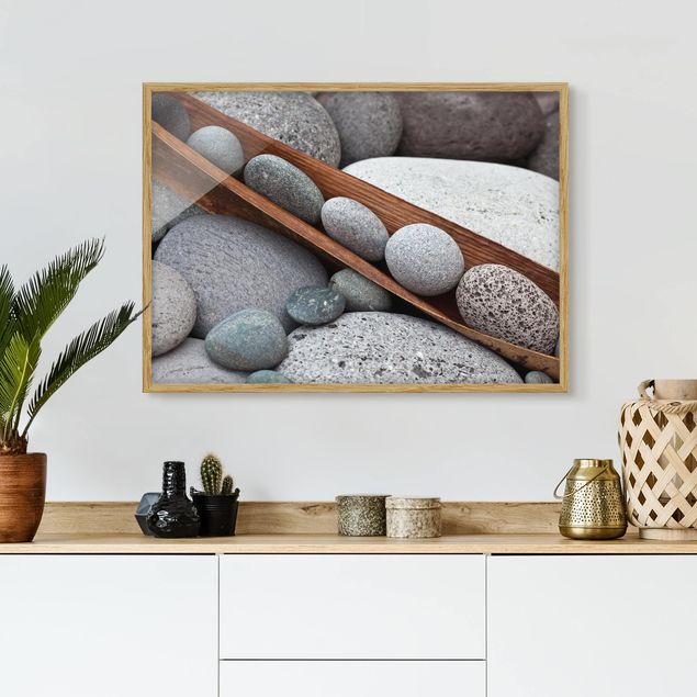 Framed poster - Still Life With Grey Stones