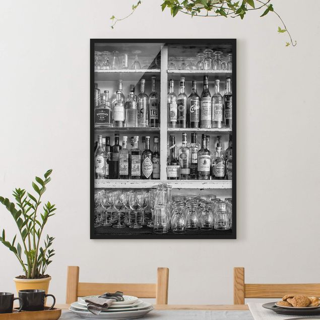 Framed poster - Bar Black & White