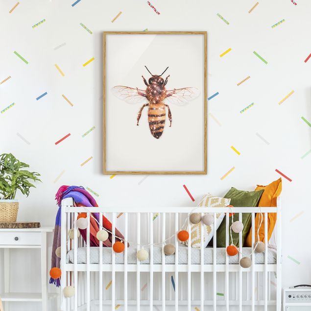 Framed poster - Bee With Glitter