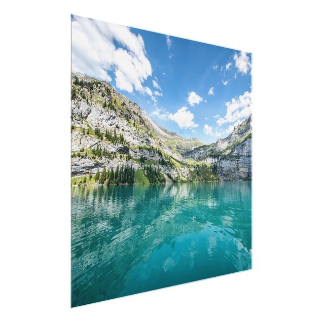 Glass print - Divine Mountain Lake