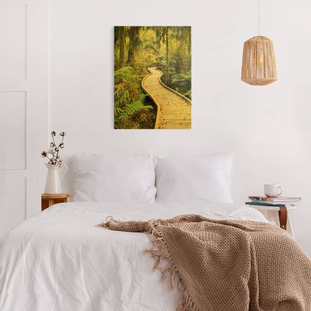 Canvas print gold - Path In The Jungle