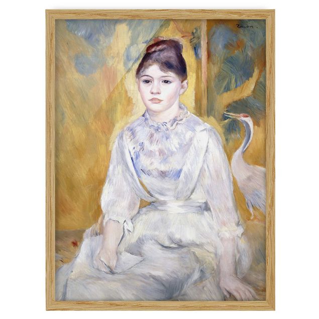 Framed poster - Auguste Renoir - Young girl with a swan