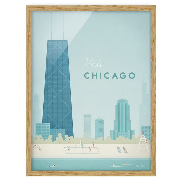 Framed poster - Travel Poster - Chicago