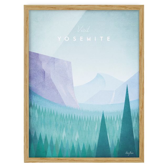 Framed poster - Travel Poster - Yosemite Park
