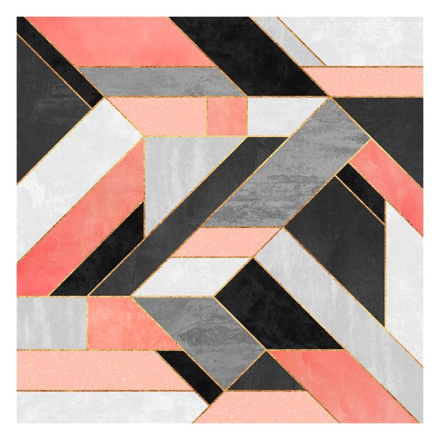 Wallpaper - Geometry Pink And Gold
