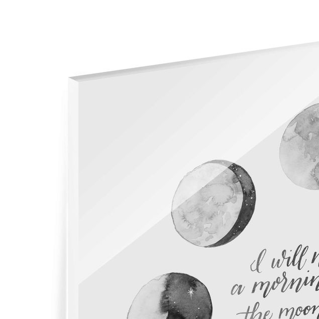 Glass print - Ode To The Moon - Love