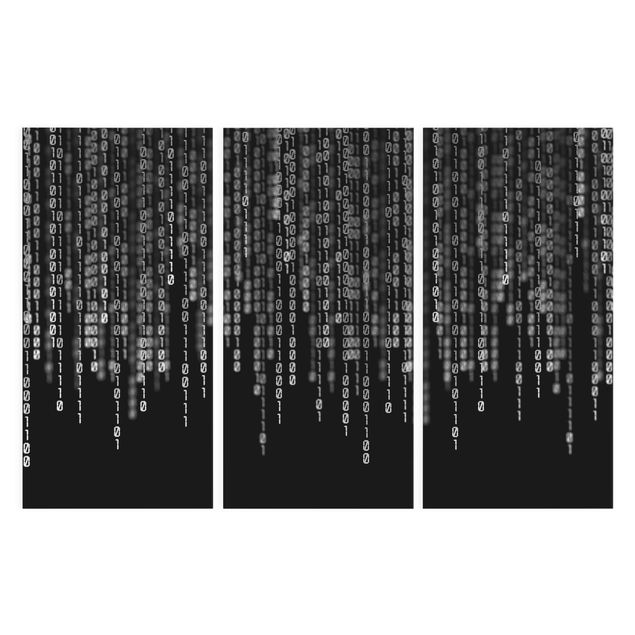 Print on canvas 3 parts - Binary Code II