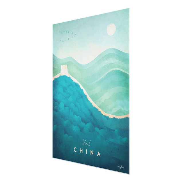 Glass print - Travel Poster - China