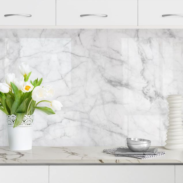 Kitchen wall cladding - Bianco Carrara