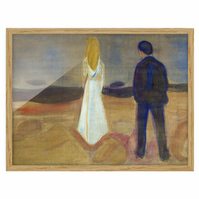 Framed poster - Edvard Munch - Two humans. The Lonely (Reinhardt-Fries)