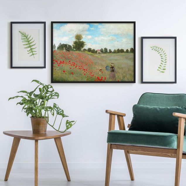 Framed poster - Claude Monet - Poppy Field Near Argenteuil