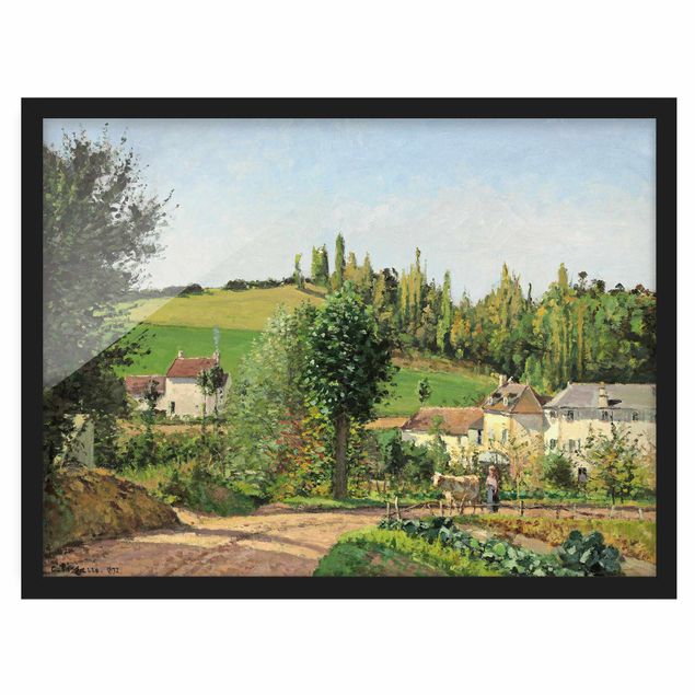 Framed poster - Camille Pissarro - Hamlet In The SurRolling Hillss Of Pontoise