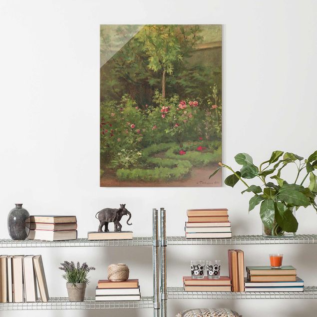 Magnettafel Glas Camille Pissarro - A Rose Garden