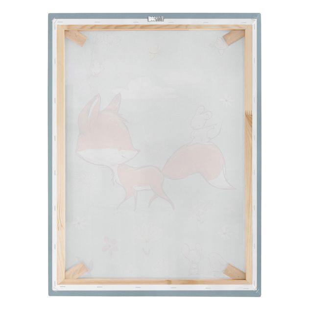 Print on canvas - Fox And Mouse On The Move
