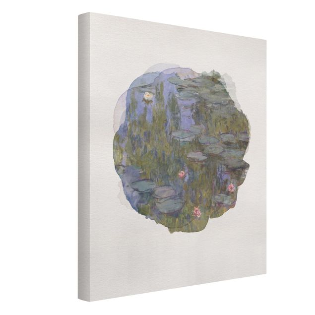 Canvas print - WaterColours - Claude Monet - Water Lilies (Nympheas)