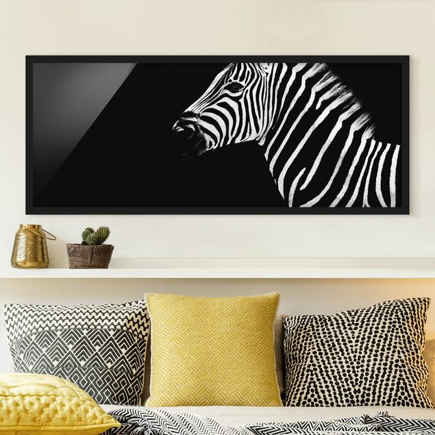 Framed poster - Zebra Safari Art