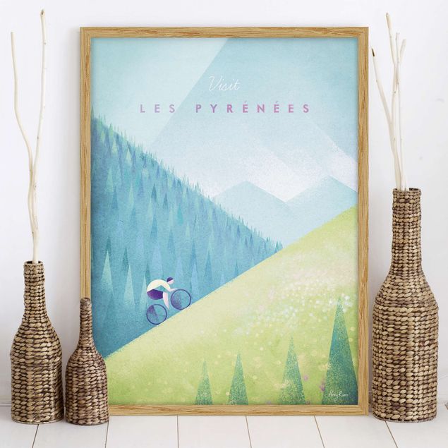 Framed poster - Travel Poster - The Pyrenees