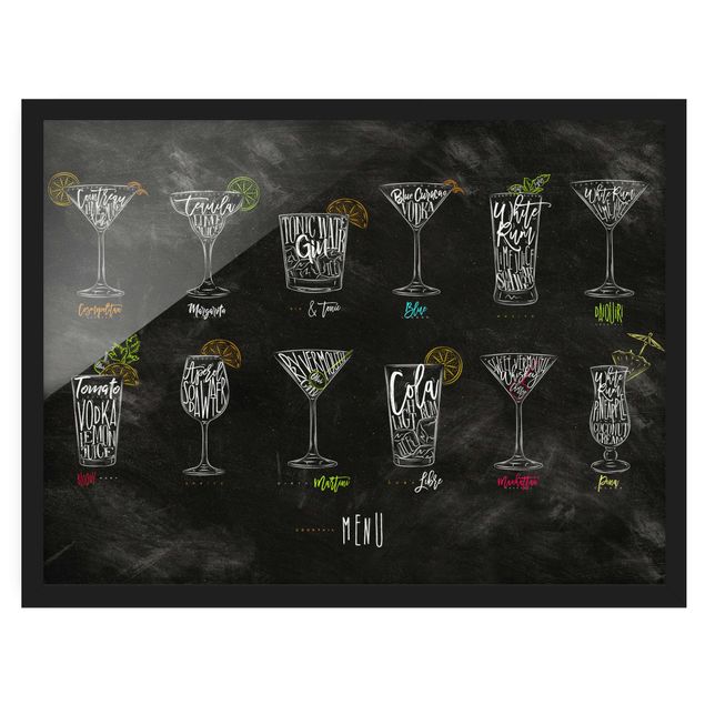 Framed poster - Cocktail Menu
