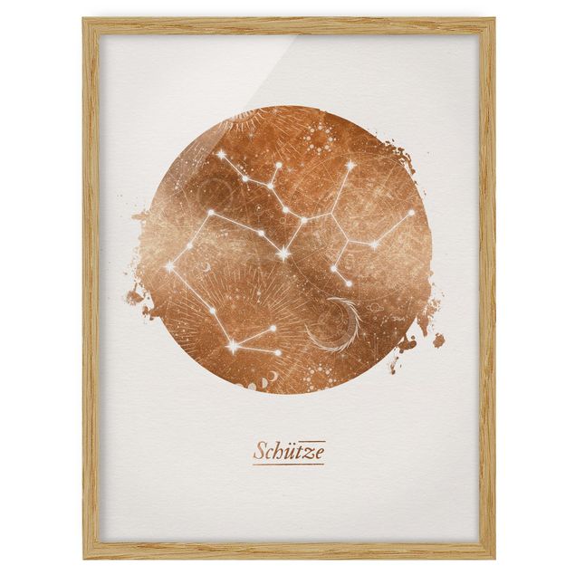 Framed poster - Sagittarius Gold