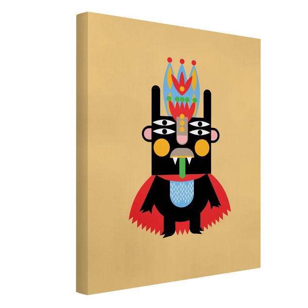 Print on canvas - Collage Ethno Monster - King