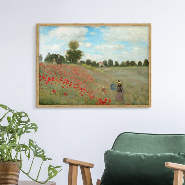 Framed poster - Claude Monet - Poppy Field Near Argenteuil