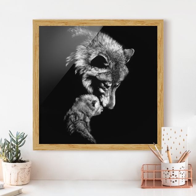 Framed poster - Wolf In The Dark
