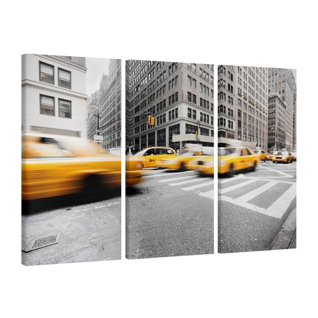 Print on canvas 3 parts - Bustling New York