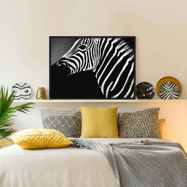 Framed poster - Zebra Safari Art