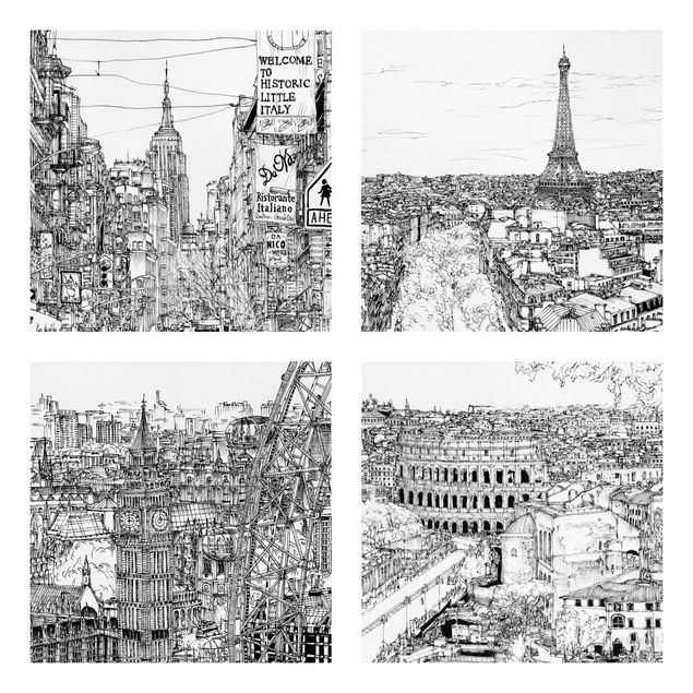 Print on canvas - City Study Set I