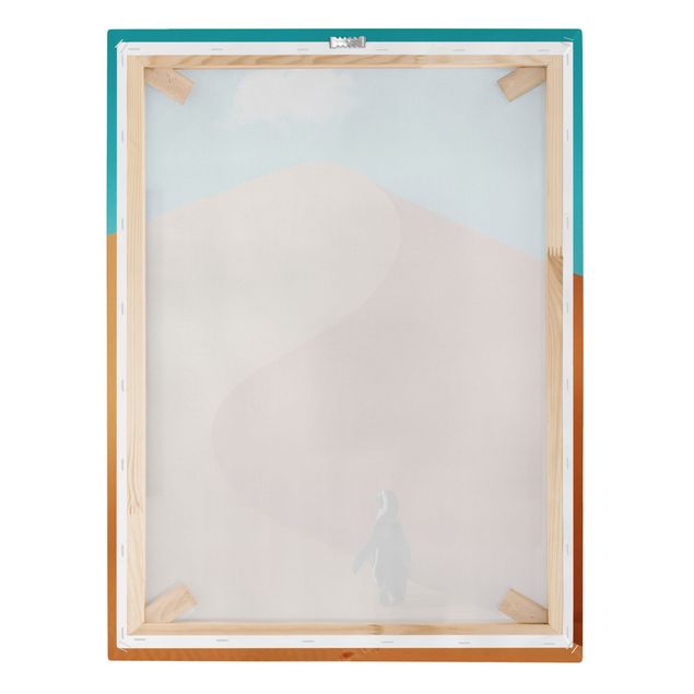 Print on canvas - Desert With Penguin