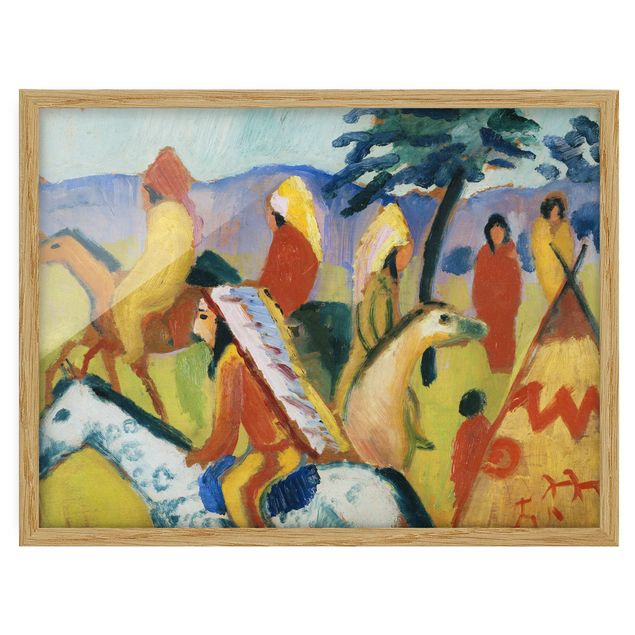 Framed poster - August Macke - Riding Indians