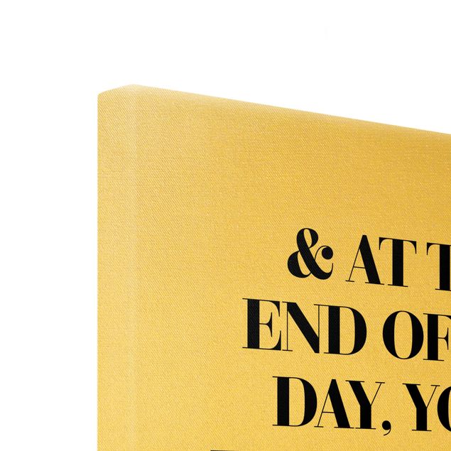 Canvas print gold - At the end of the day