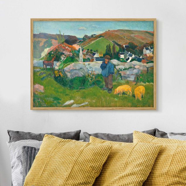 Framed poster - Paul Gauguin - The Swineherd
