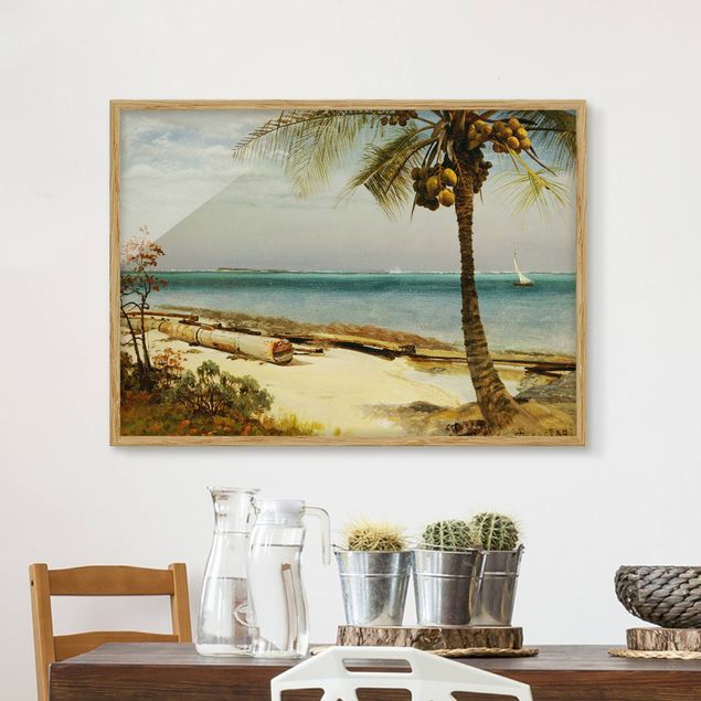 Framed poster - Albert Bierstadt - Tropical Coast
