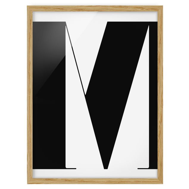 Framed poster - Antiqua Letter M