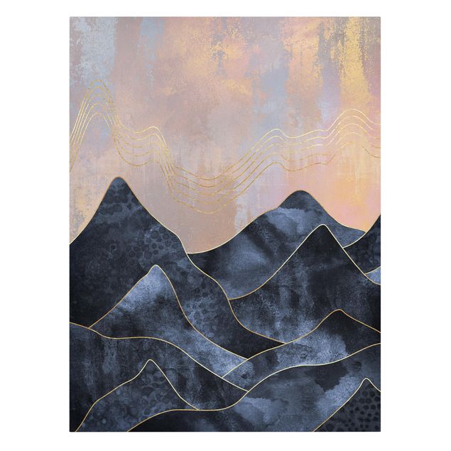 Canvas print - Golden Dawn Over Mountains