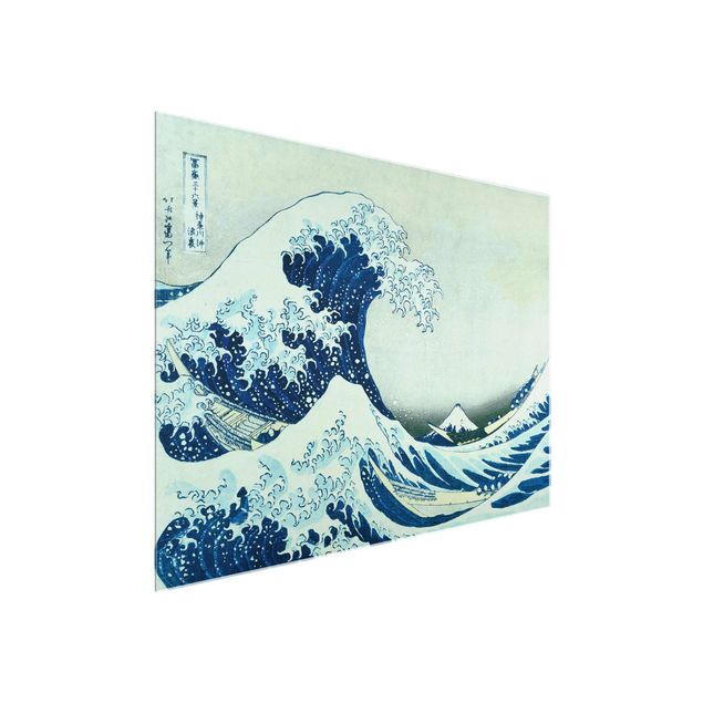 Glass print - Katsushika Hokusai - The Great Wave At Kanagawa