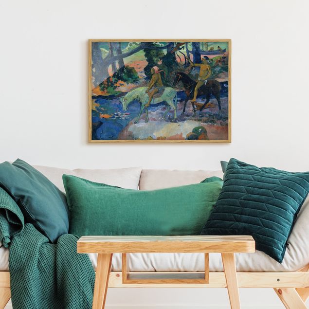 Framed poster - Paul Gauguin - Escape, The Ford