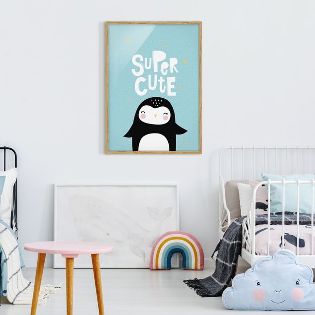 Framed poster - Super Cute Penguin