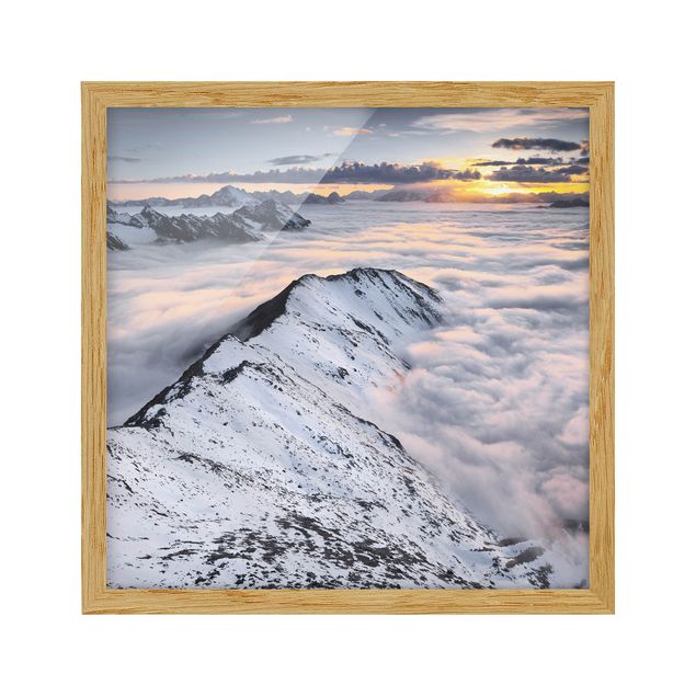 Framed poster - View Of Clouds And Mountains