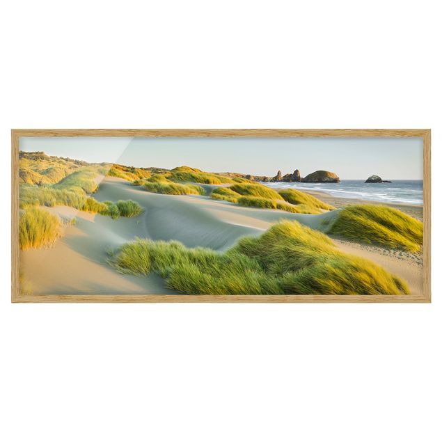 Framed poster - Dunes And Grasses At The Sea